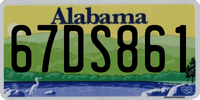 AL license plate 67DS861
