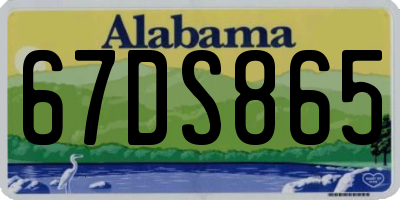 AL license plate 67DS865