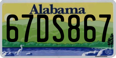 AL license plate 67DS867