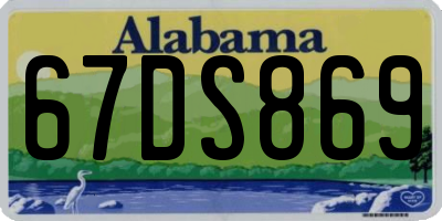 AL license plate 67DS869