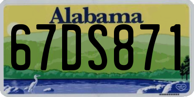 AL license plate 67DS871