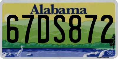 AL license plate 67DS872