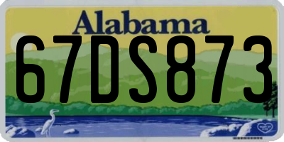 AL license plate 67DS873