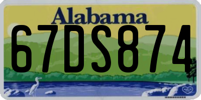 AL license plate 67DS874