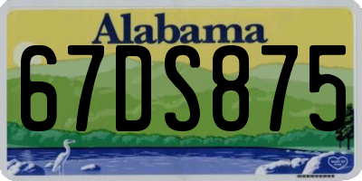 AL license plate 67DS875