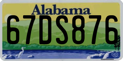AL license plate 67DS876