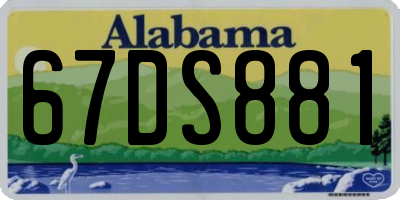 AL license plate 67DS881
