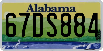 AL license plate 67DS884