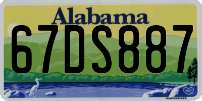 AL license plate 67DS887