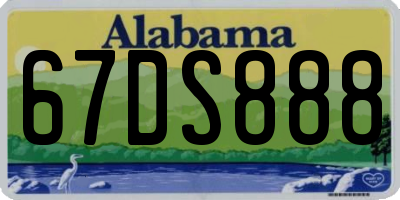 AL license plate 67DS888