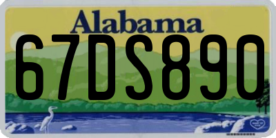 AL license plate 67DS890