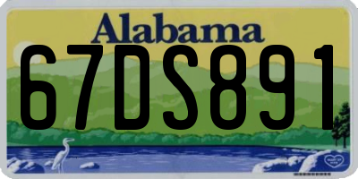 AL license plate 67DS891