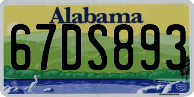 AL license plate 67DS893