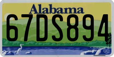 AL license plate 67DS894