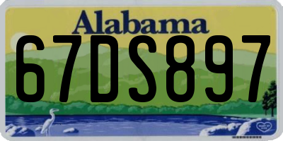 AL license plate 67DS897