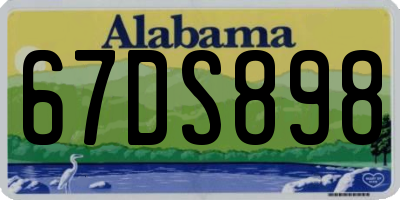 AL license plate 67DS898