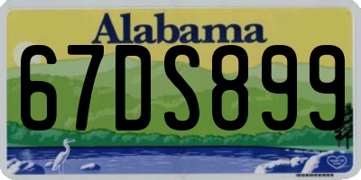 AL license plate 67DS899