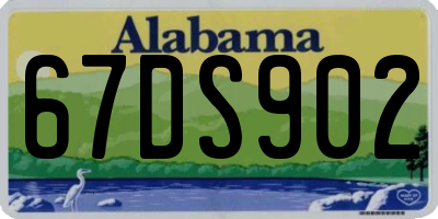 AL license plate 67DS902