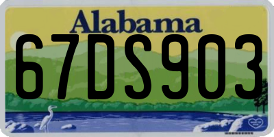 AL license plate 67DS903