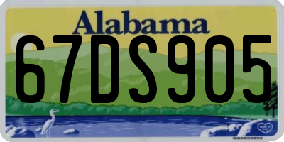 AL license plate 67DS905