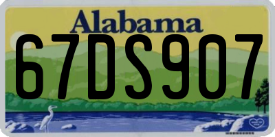 AL license plate 67DS907