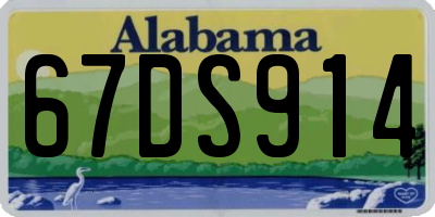 AL license plate 67DS914