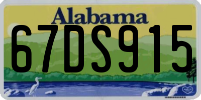 AL license plate 67DS915