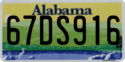 AL license plate 67DS916