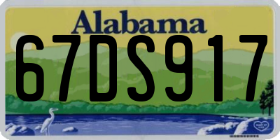 AL license plate 67DS917