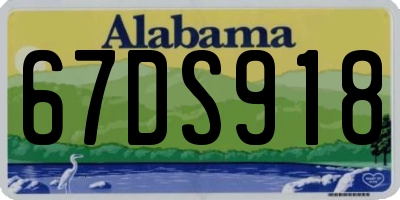 AL license plate 67DS918