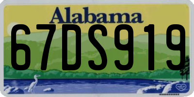 AL license plate 67DS919