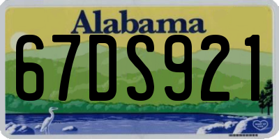 AL license plate 67DS921