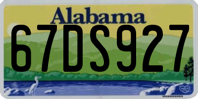 AL license plate 67DS927