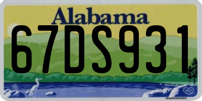 AL license plate 67DS931