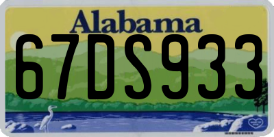 AL license plate 67DS933