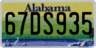AL license plate 67DS935