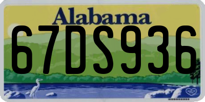 AL license plate 67DS936