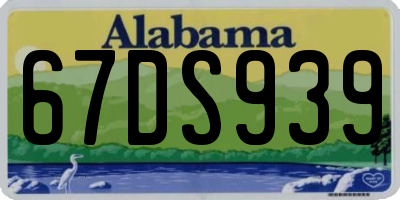 AL license plate 67DS939