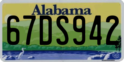 AL license plate 67DS942