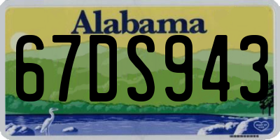 AL license plate 67DS943