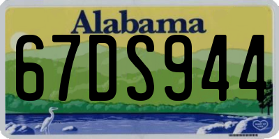 AL license plate 67DS944