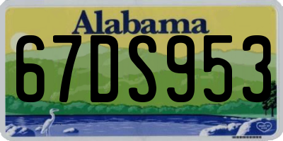 AL license plate 67DS953