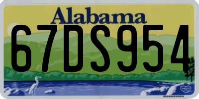 AL license plate 67DS954