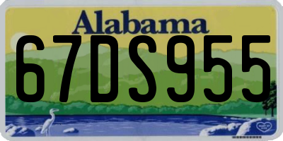AL license plate 67DS955