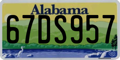 AL license plate 67DS957