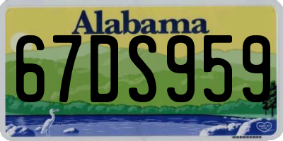 AL license plate 67DS959
