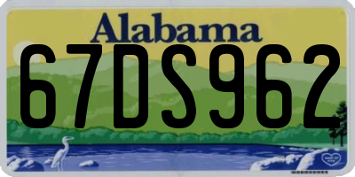 AL license plate 67DS962