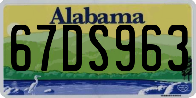 AL license plate 67DS963