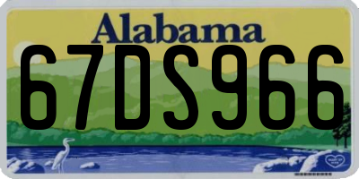 AL license plate 67DS966