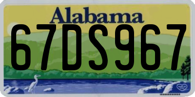 AL license plate 67DS967